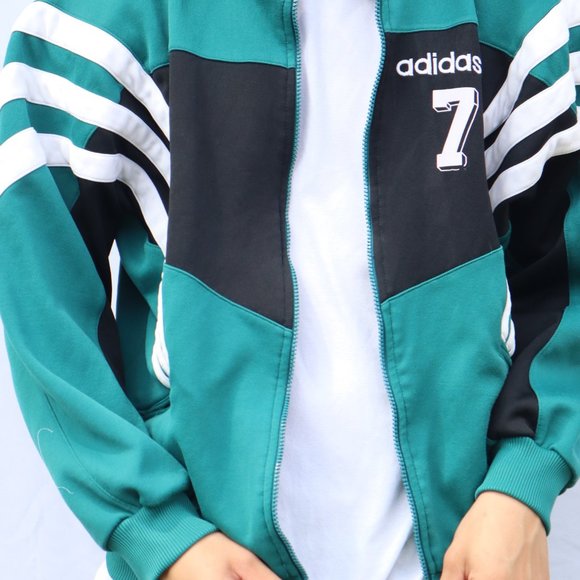 Deep green Vintage Adidas track jacket - Picture 2 of 4